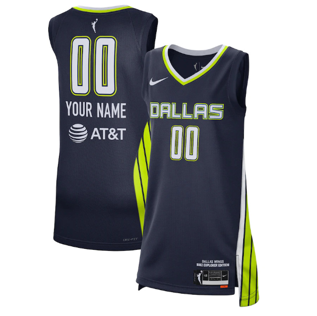 Women Dallas Wings Active Player Custom Stitched WNBA Jersey